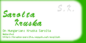 sarolta kruska business card
